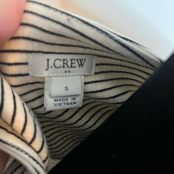 J.CREW BLACK AND WHITE STRIPED‎ BELL SLEEVE COTTON DRESS WOMENS SIZE SMALL - Picture 8 of 8